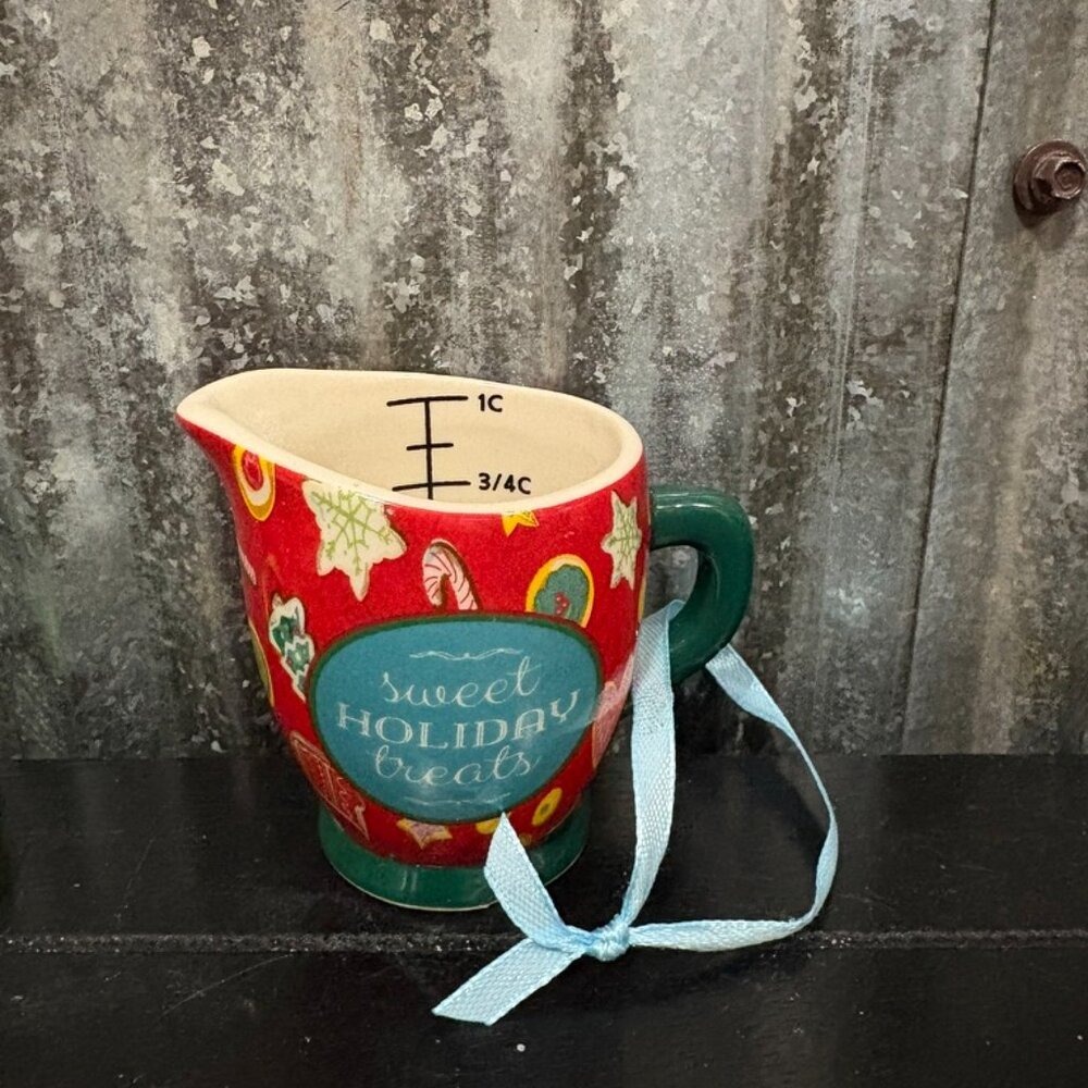 Christmas Measuring Cups Set of 3 Ceramic Holiday Baking Kitchen Decor‎ - Picture 8 of 14